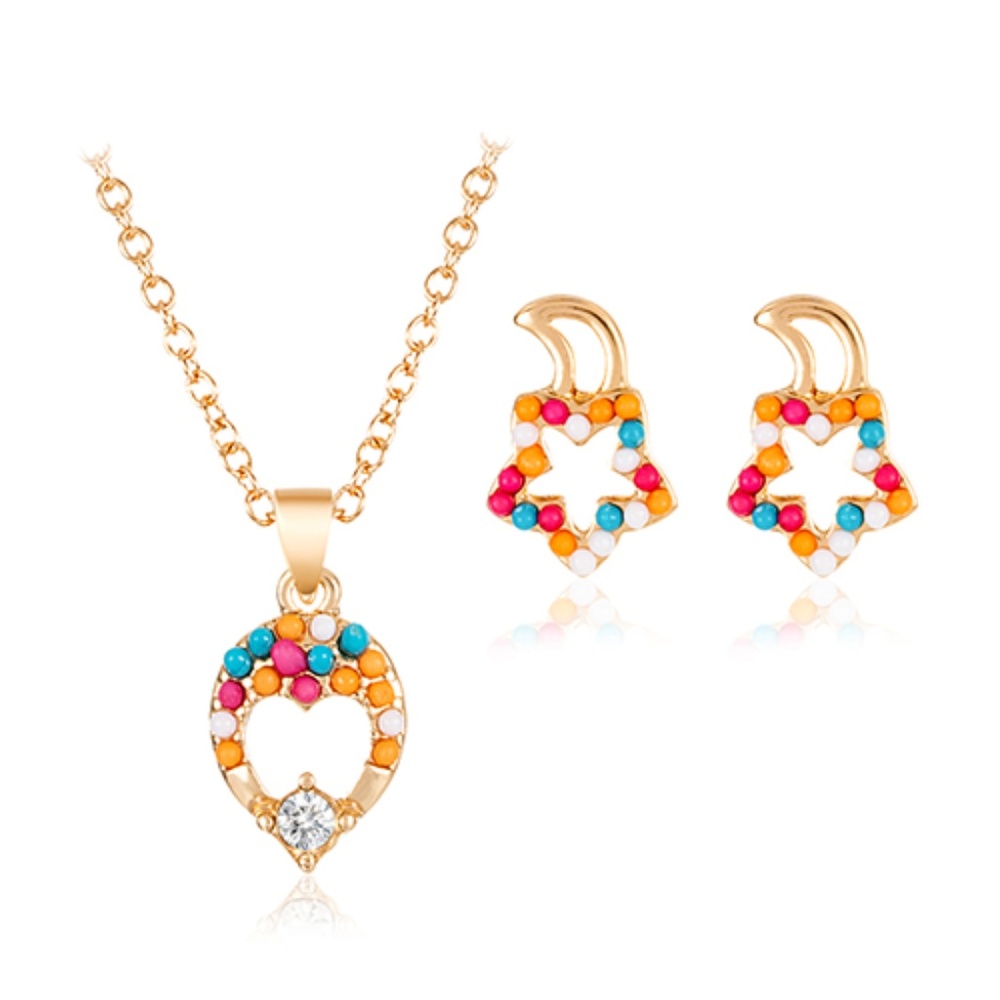 Adorable Flower Necklace Set- Childrens
